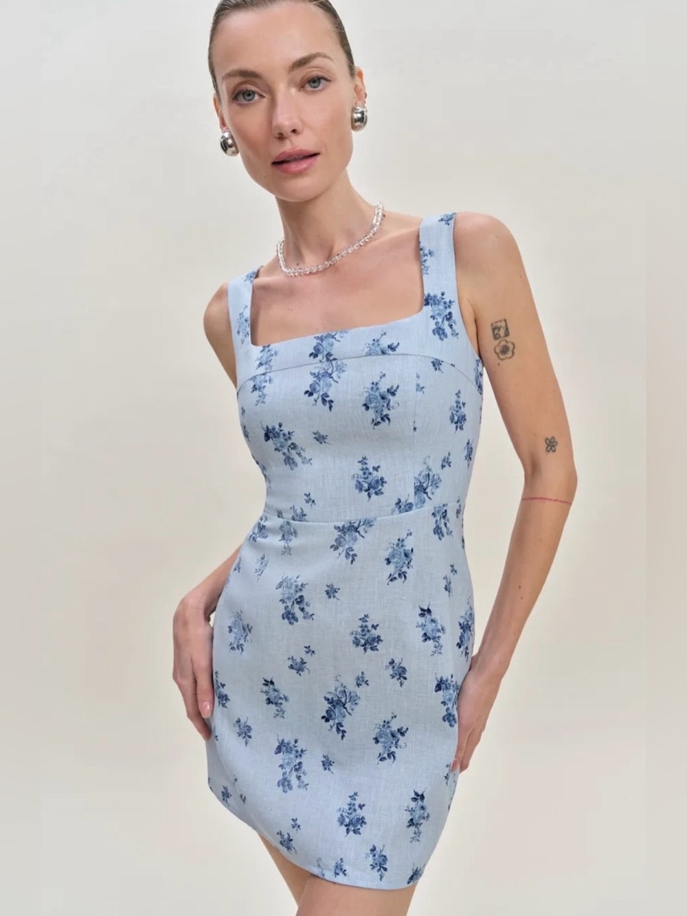 Reformation Celosia Linen Dress in Crystalline
